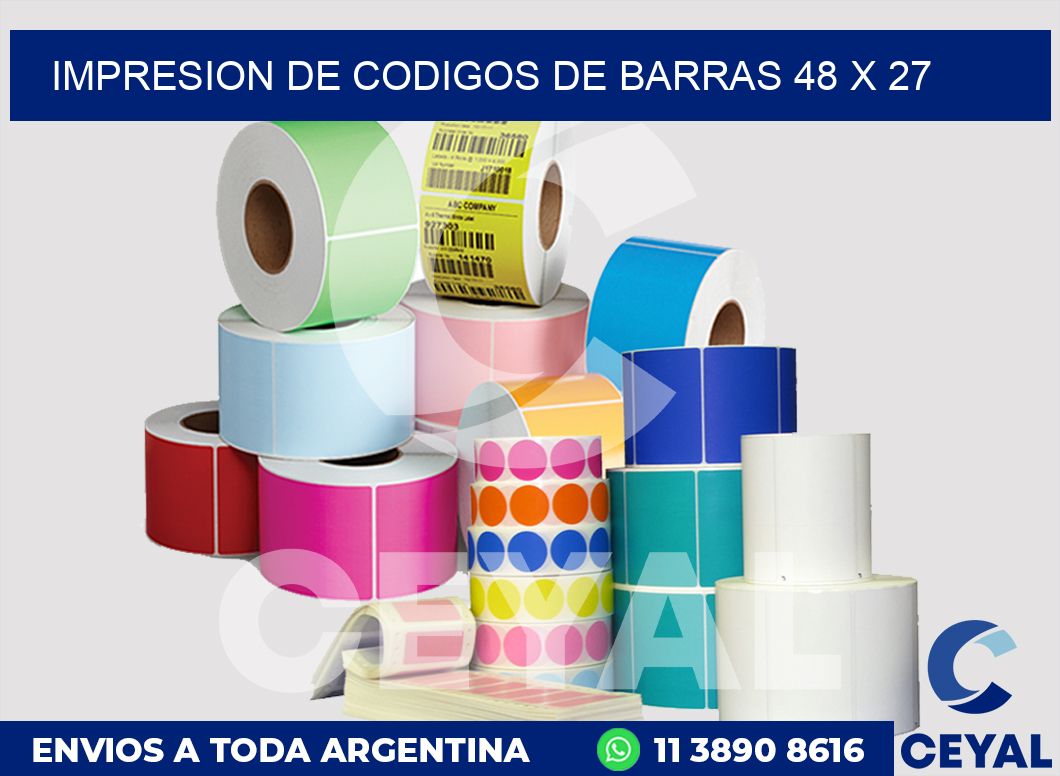 impresion de codigos de barras 48 x 27