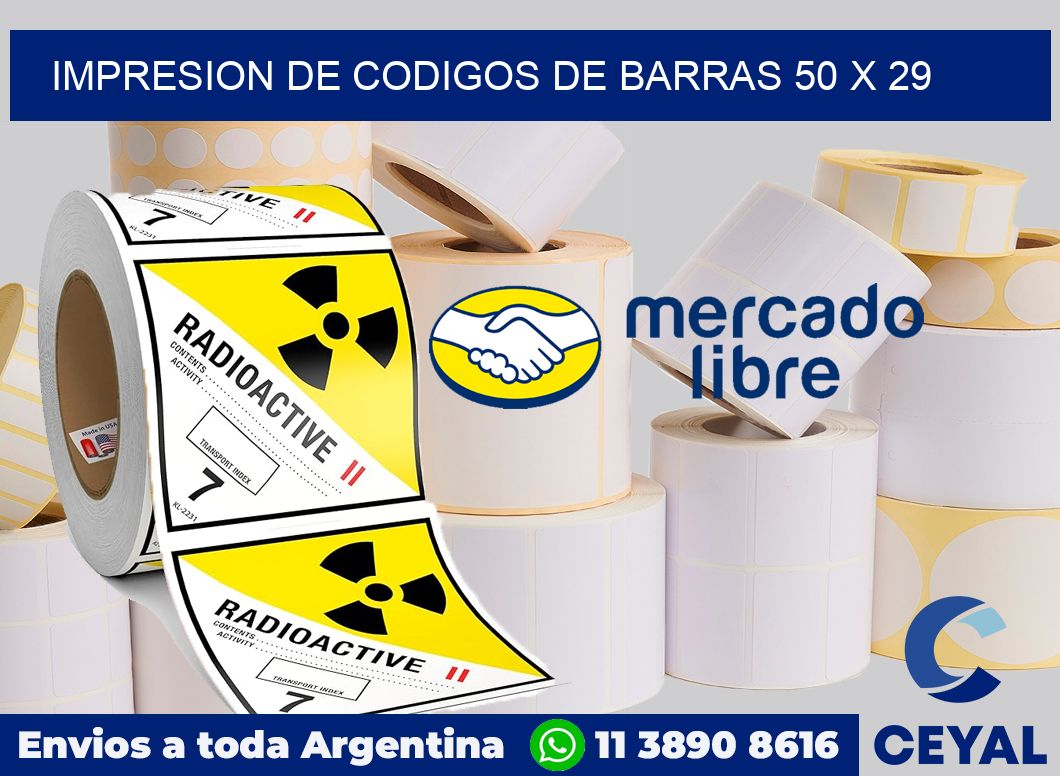 impresion de codigos de barras 50 x 29