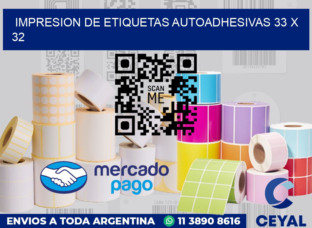 impresion de etiquetas autoadhesivas 33 x 32