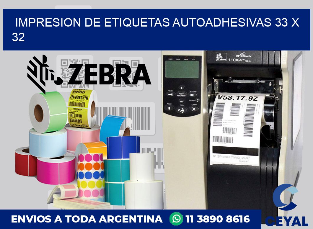 impresion de etiquetas autoadhesivas 33 x 32