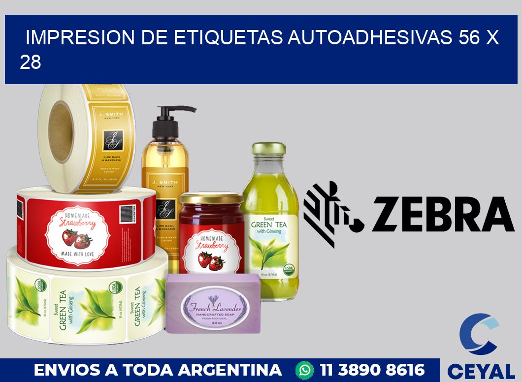impresion de etiquetas autoadhesivas 56 x 28