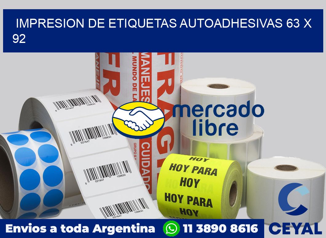 impresion de etiquetas autoadhesivas 63 x 92