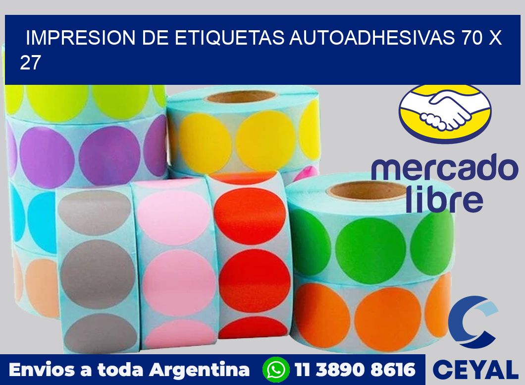 impresion de etiquetas autoadhesivas 70 x 27
