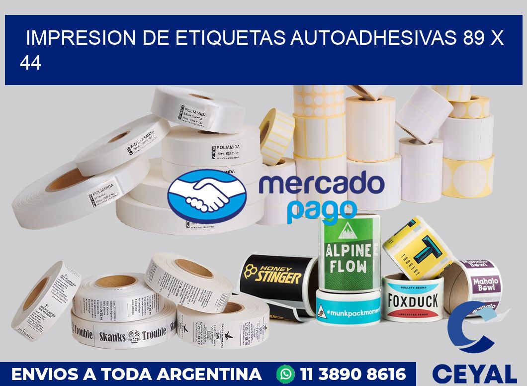 impresion de etiquetas autoadhesivas 89 x 44