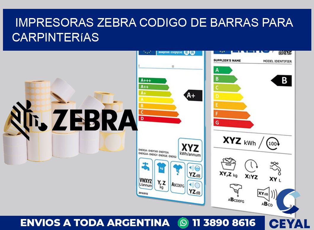 impresoras zebra codigo de barras para Carpinterías