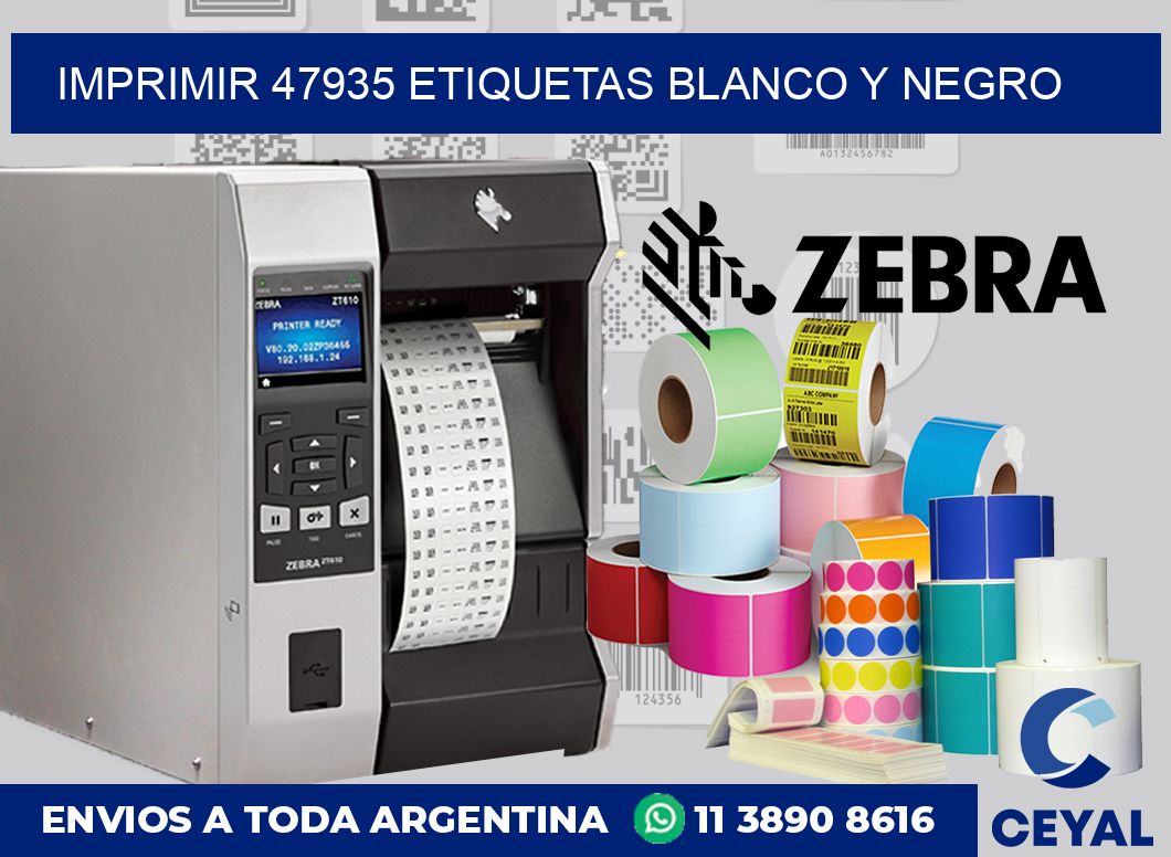 imprimir 47935 etiquetas blanco y negro