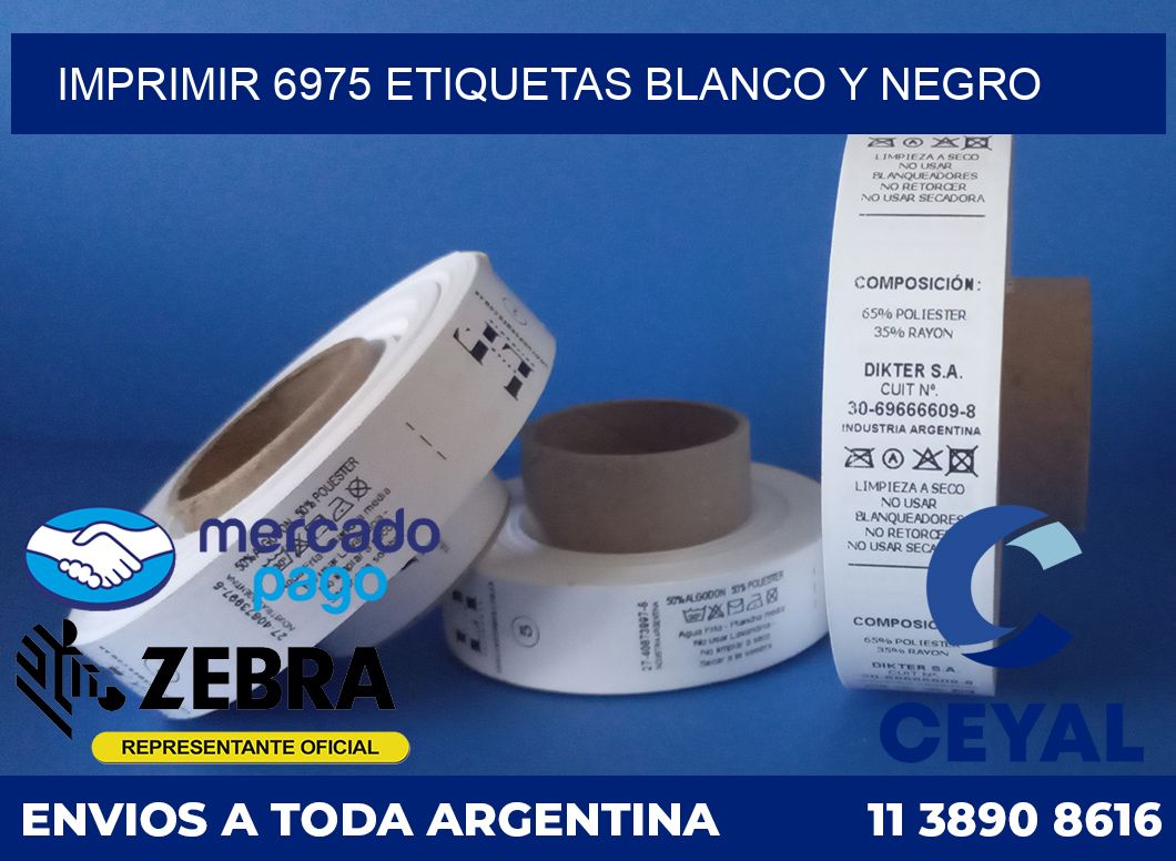 imprimir 6975 etiquetas blanco y negro