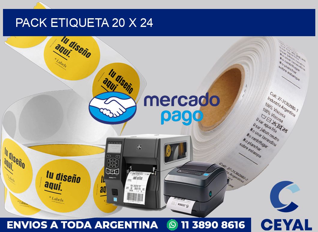 pack etiqueta 20 x 24
