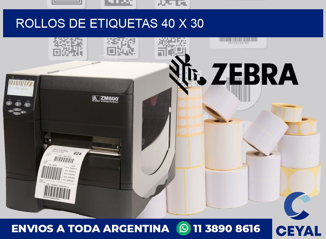 rollos de etiquetas 40 x 30
