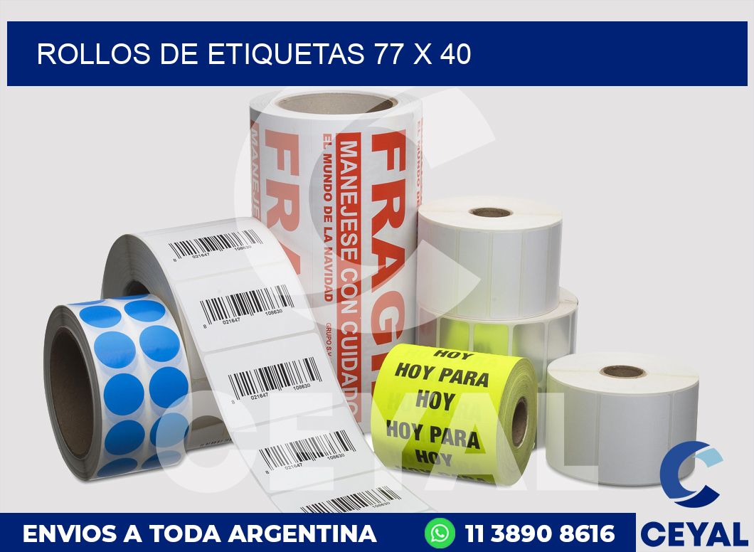 rollos de etiquetas 77 x 40