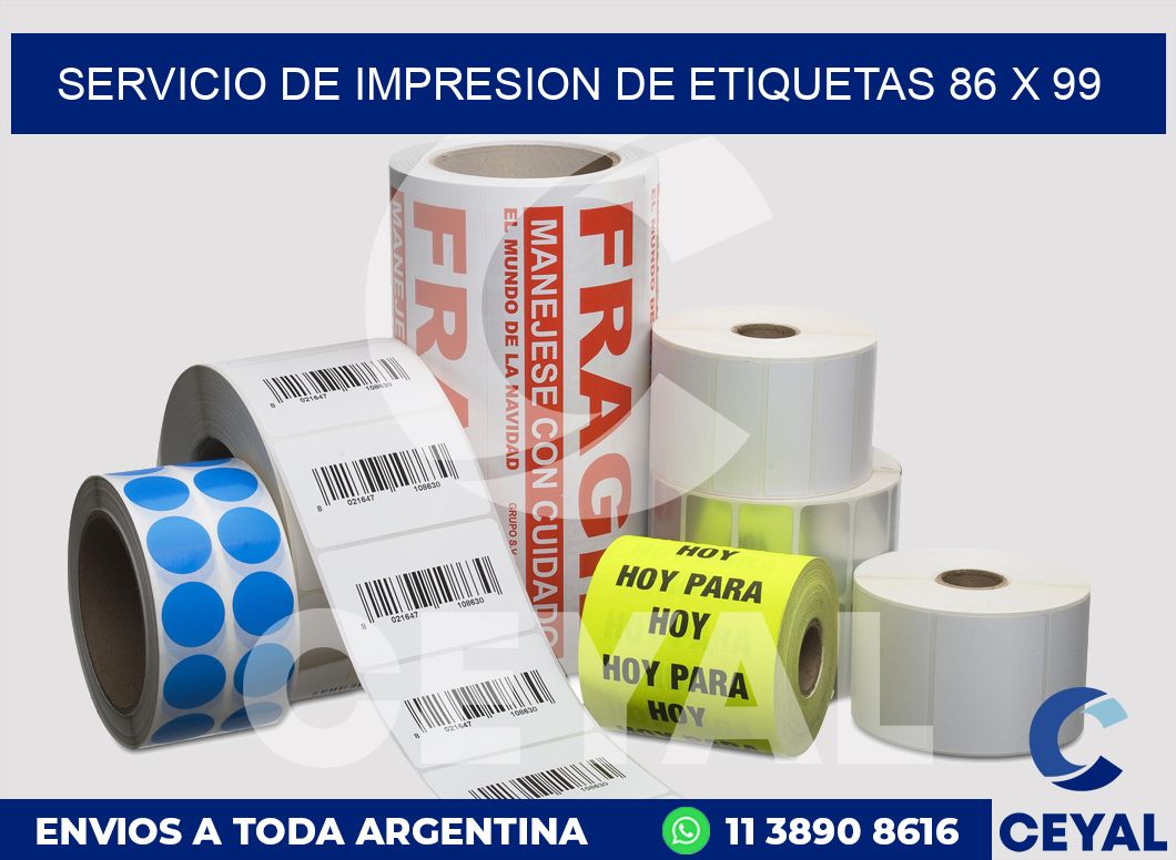 servicio de impresion de etiquetas 86 x 99