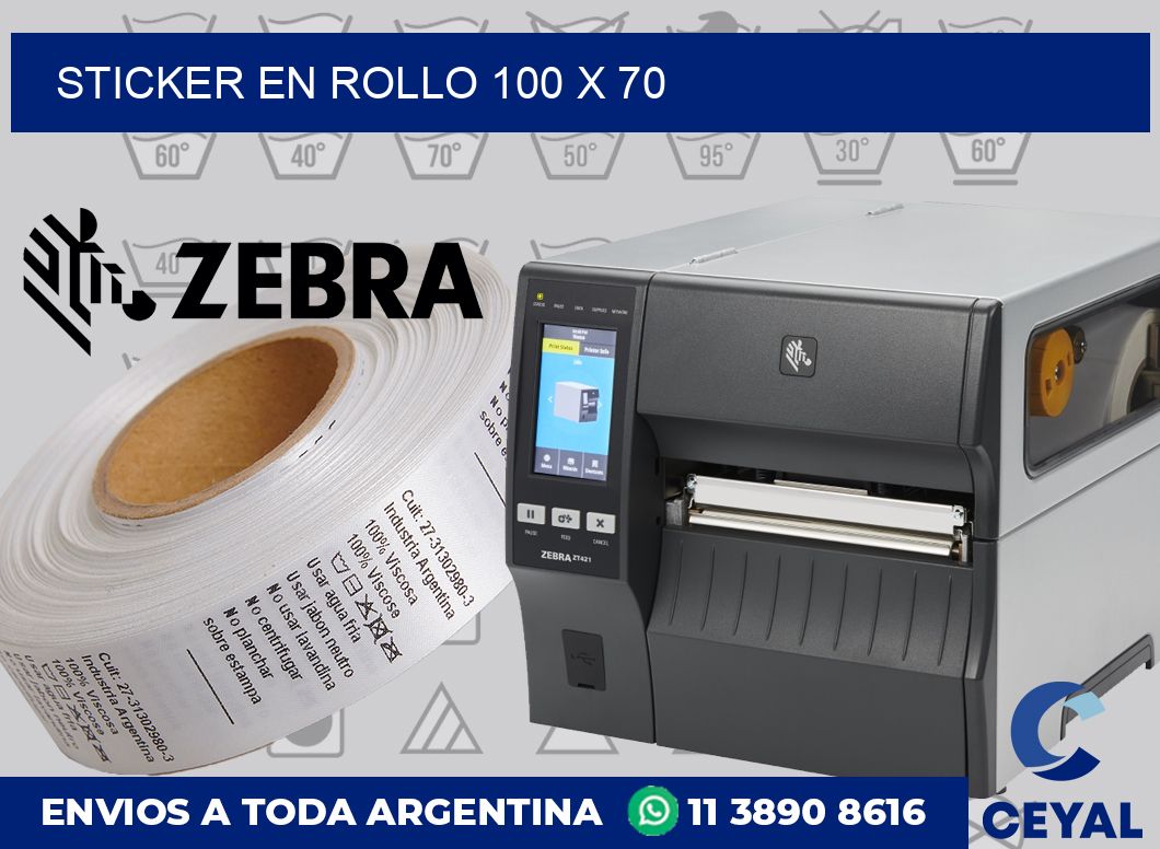 sticker en rollo 100 x 70