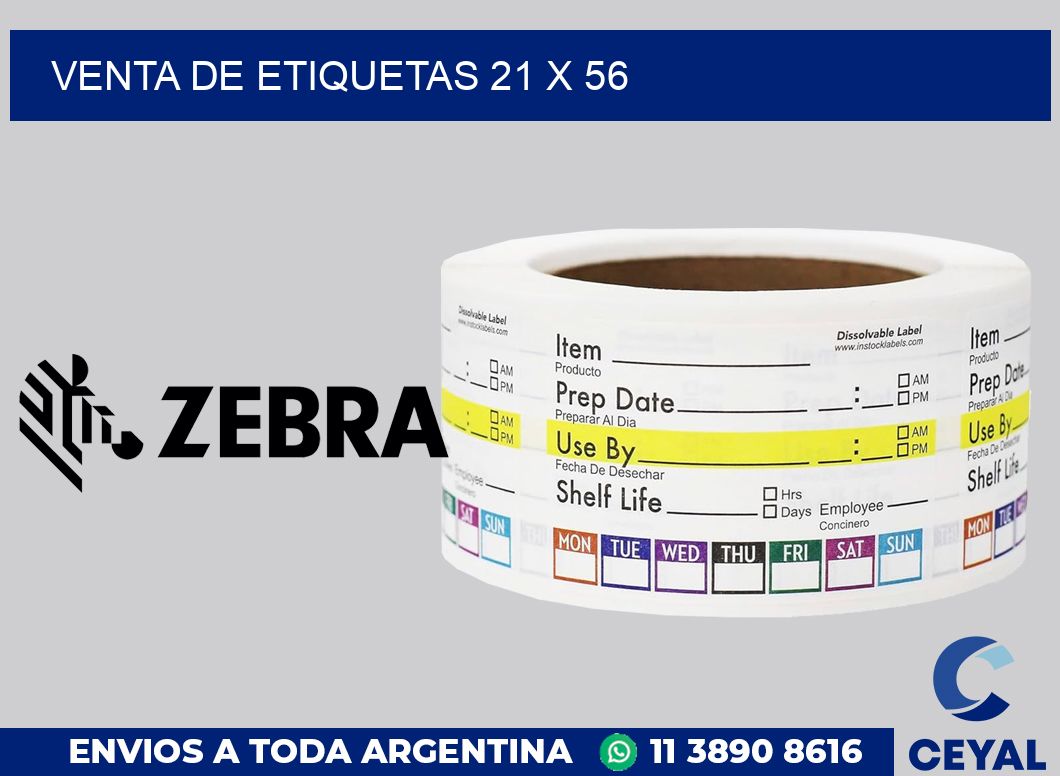 venta de etiquetas 21 x 56