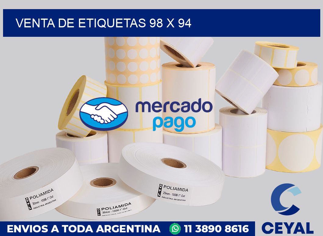 venta de etiquetas 98 x 94
