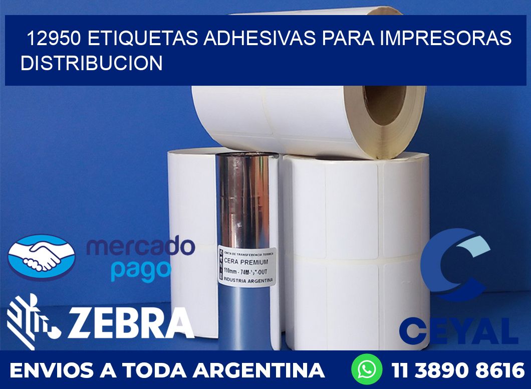 12950 ETIQUETAS ADHESIVAS PARA IMPRESORAS DISTRIBUCION