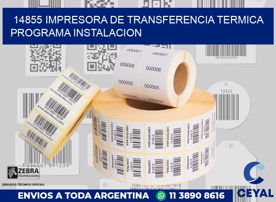 14855 IMPRESORA DE TRANSFERENCIA TERMICA PROGRAMA INSTALACION