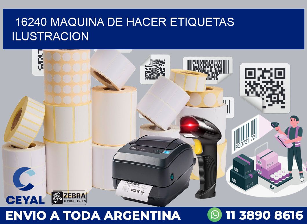16240 MAQUINA DE HACER ETIQUETAS ILUSTRACION