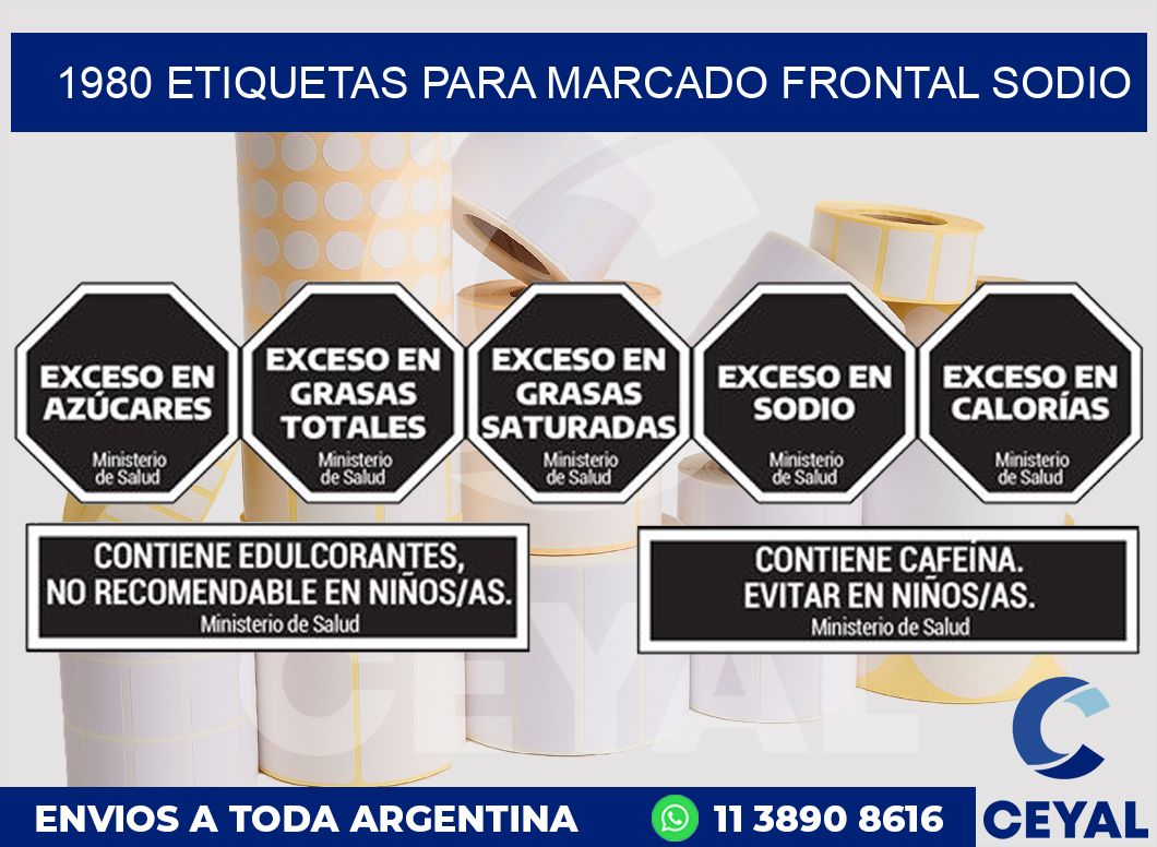 1980 ETIQUETAS PARA MARCADO FRONTAL SODIO