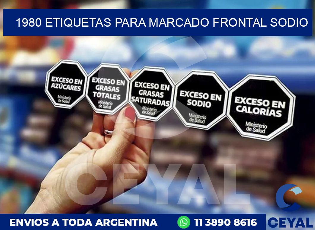 1980 ETIQUETAS PARA MARCADO FRONTAL SODIO