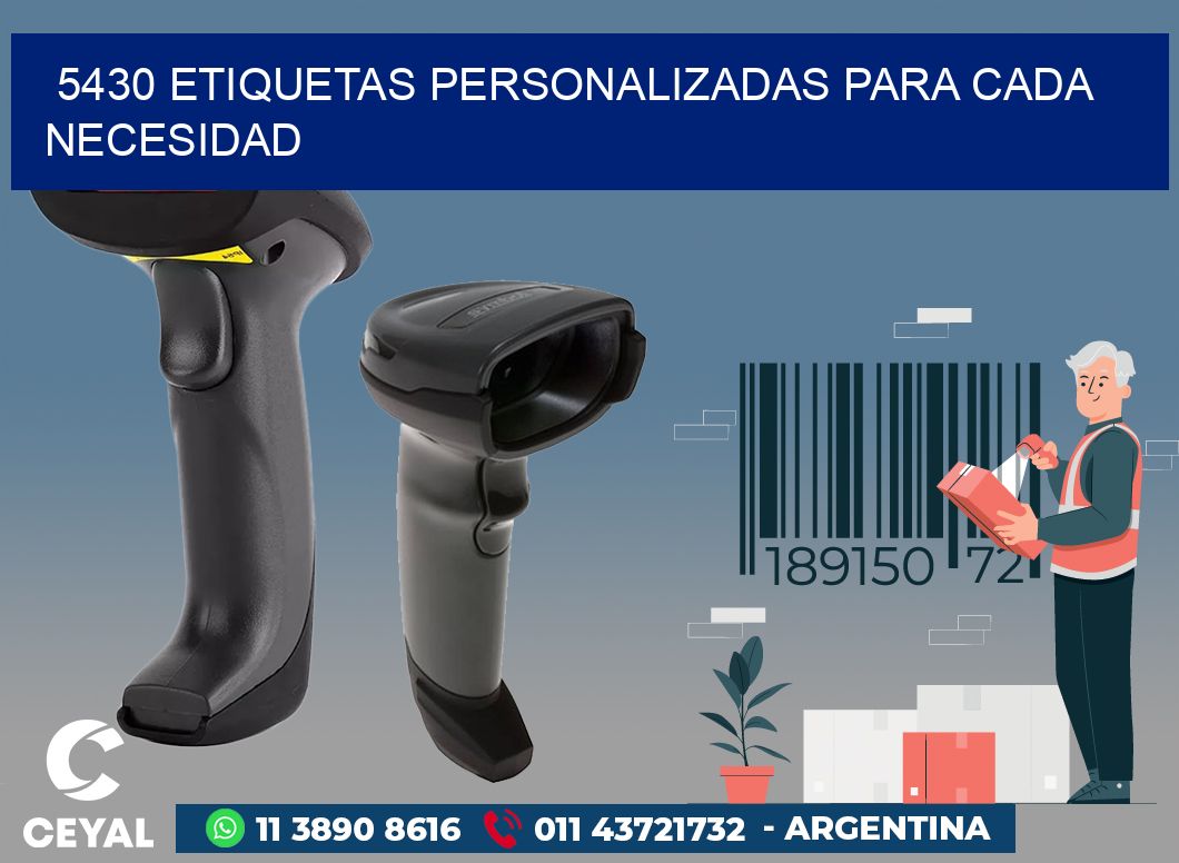 5430 ETIQUETAS PERSONALIZADAS PARA CADA NECESIDAD