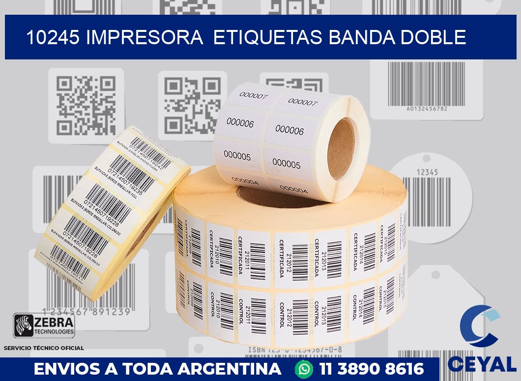 10245 impresora  etiquetas banda doble