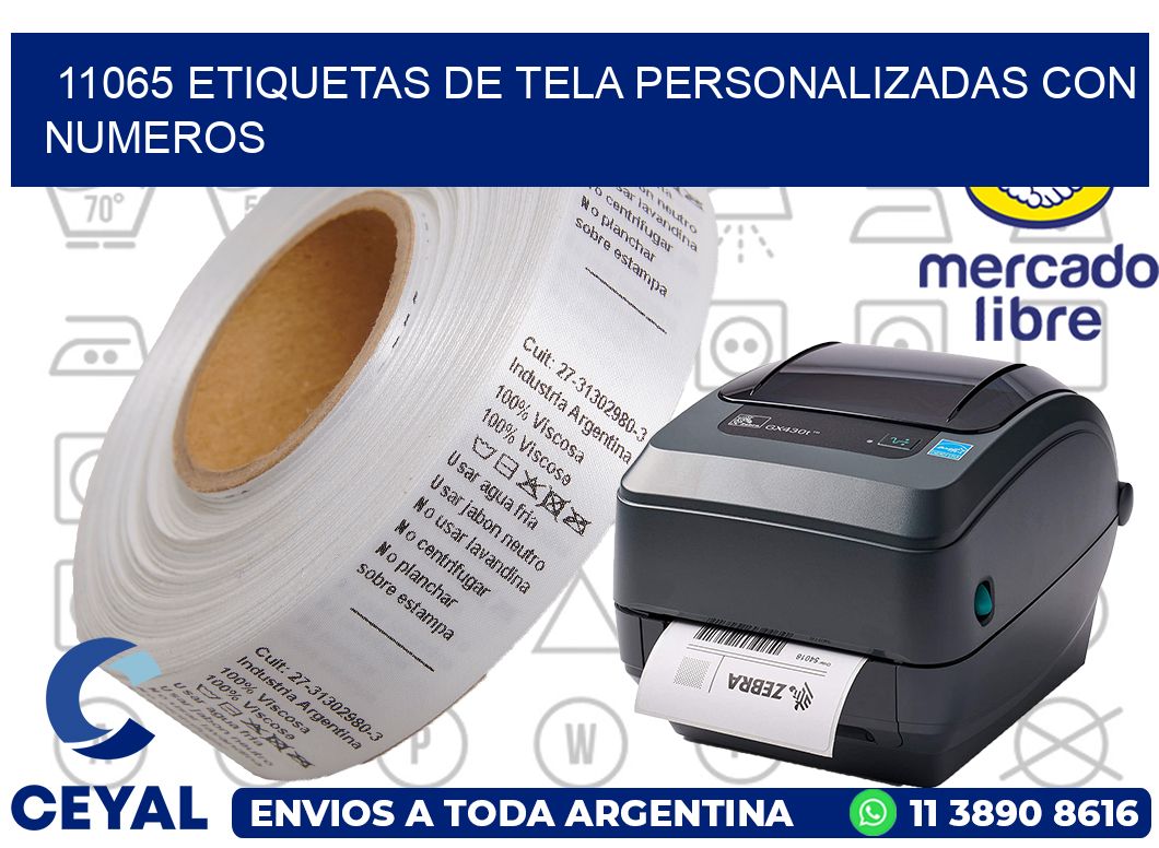 11065 ETIQUETAS DE TELA PERSONALIZADAS CON NUMEROS