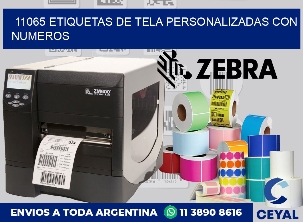 11065 ETIQUETAS DE TELA PERSONALIZADAS CON NUMEROS