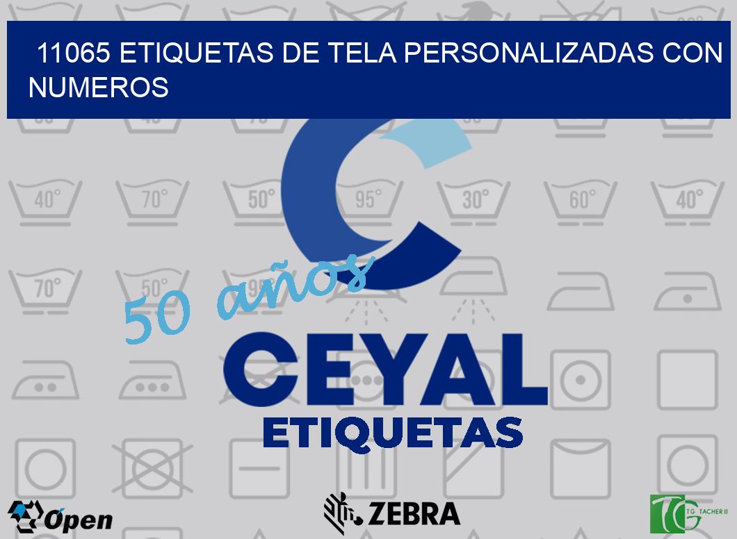 11065 ETIQUETAS DE TELA PERSONALIZADAS CON NUMEROS