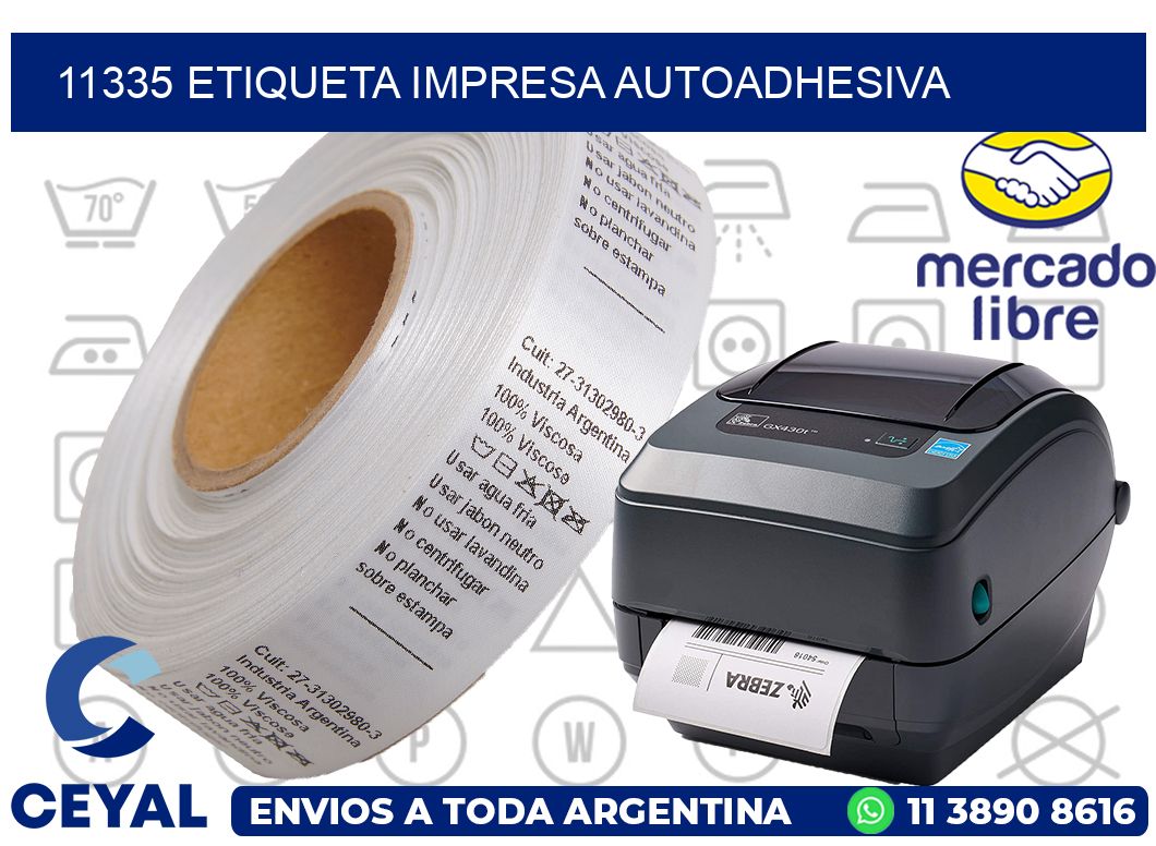 11335 ETIQUETA IMPRESA AUTOADHESIVA