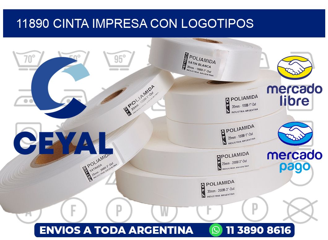 11890 CINTA IMPRESA CON LOGOTIPOS
