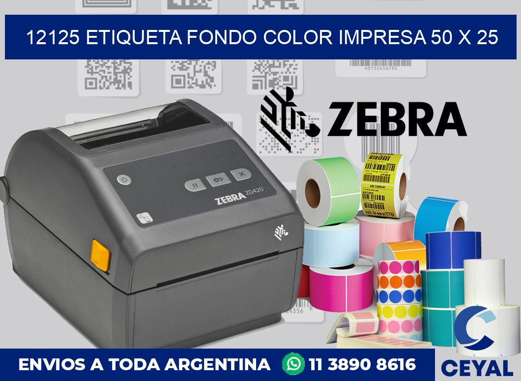 12125 ETIQUETA FONDO COLOR IMPRESA 50 X 25