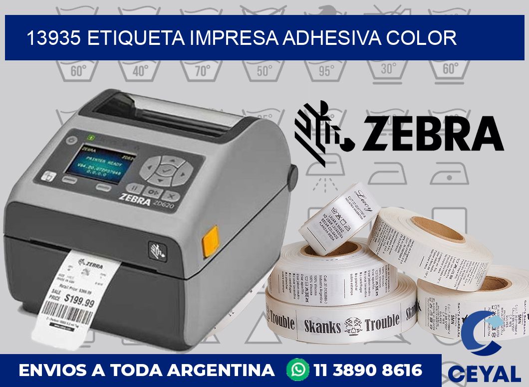 13935 ETIQUETA IMPRESA ADHESIVA COLOR