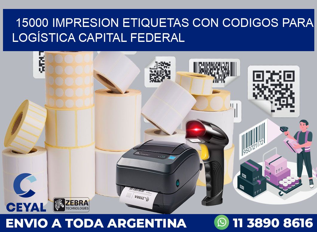 15000 IMPRESION ETIQUETAS CON CODIGOS PARA LOGÍSTICA CAPITAL FEDERAL