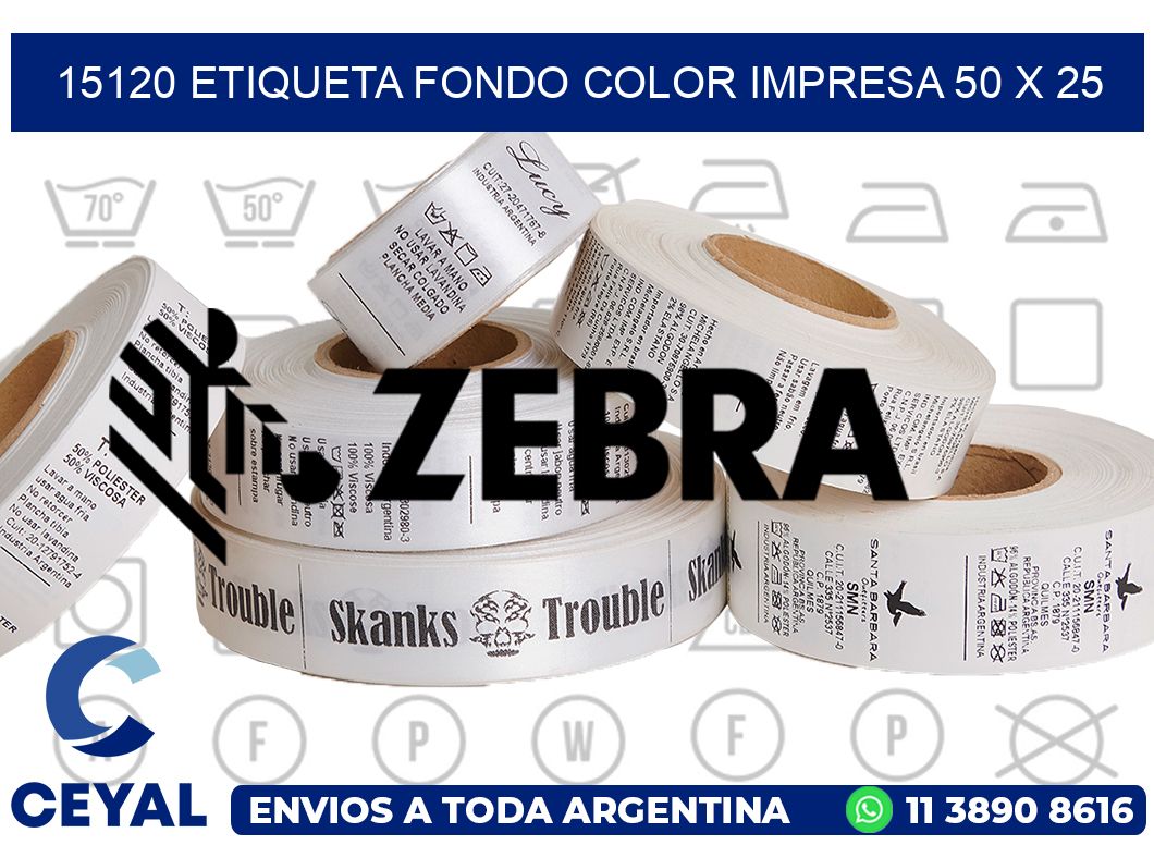 15120 ETIQUETA FONDO COLOR IMPRESA 50 X 25