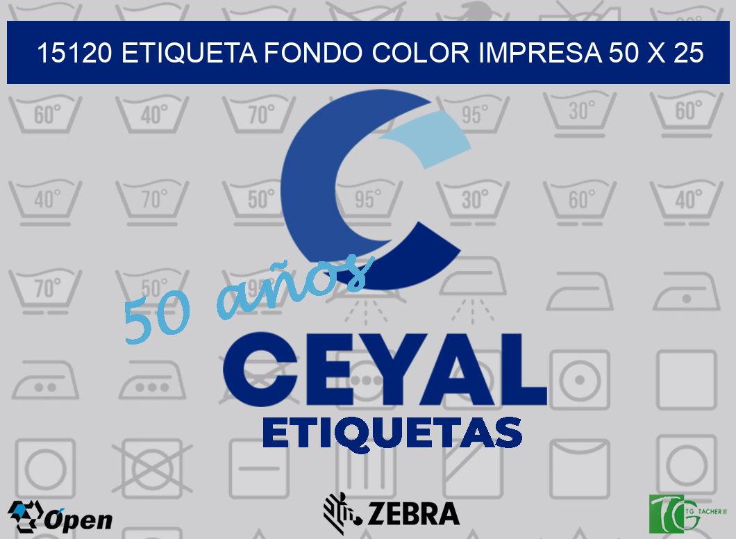 15120 ETIQUETA FONDO COLOR IMPRESA 50 X 25