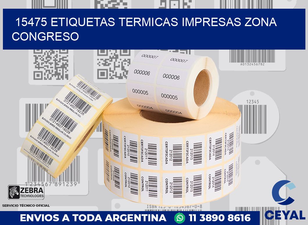 15475 ETIQUETAS TERMICAS IMPRESAS ZONA CONGRESO