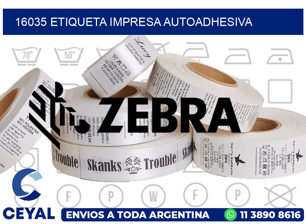 16035 ETIQUETA IMPRESA AUTOADHESIVA