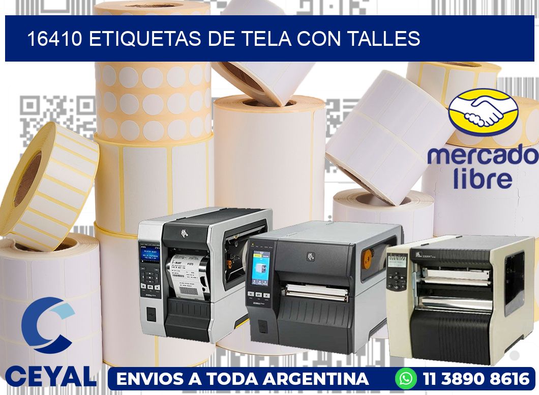 16410 ETIQUETAS DE TELA CON TALLES