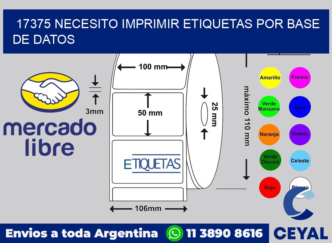 17375 NECESITO IMPRIMIR ETIQUETAS POR BASE DE DATOS