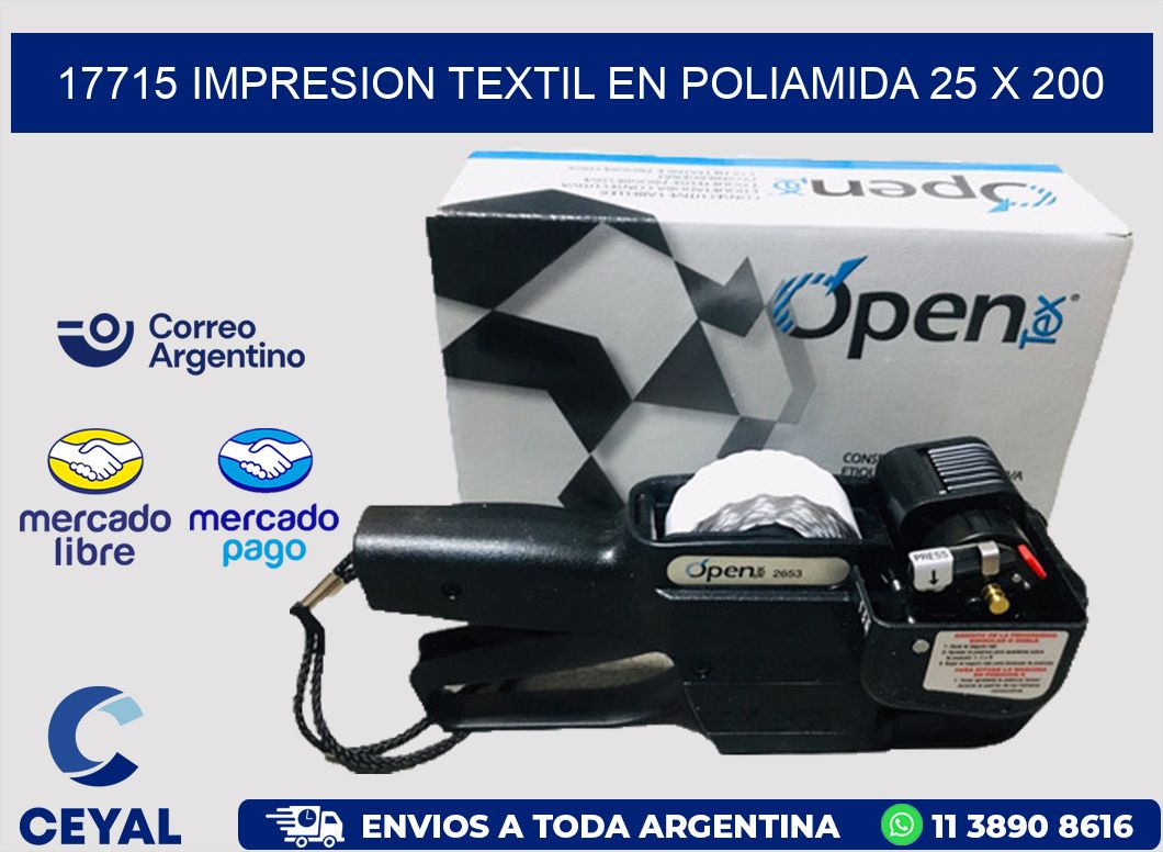 17715 IMPRESION TEXTIL EN POLIAMIDA 25 X 200