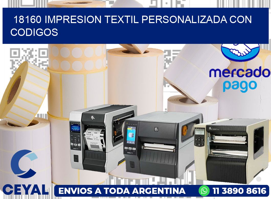 18160 IMPRESION TEXTIL PERSONALIZADA CON CODIGOS