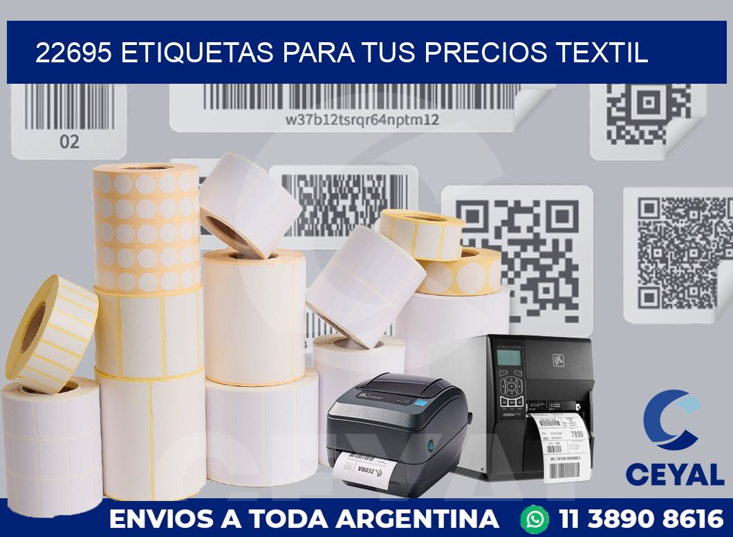 22695 ETIQUETAS PARA TUS PRECIOS TEXTIL