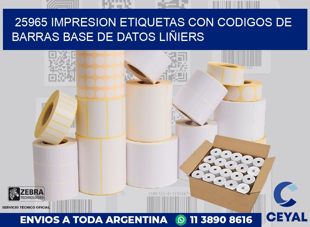 25965 IMPRESION ETIQUETAS CON CODIGOS DE BARRAS BASE DE DATOS LIÑIERS