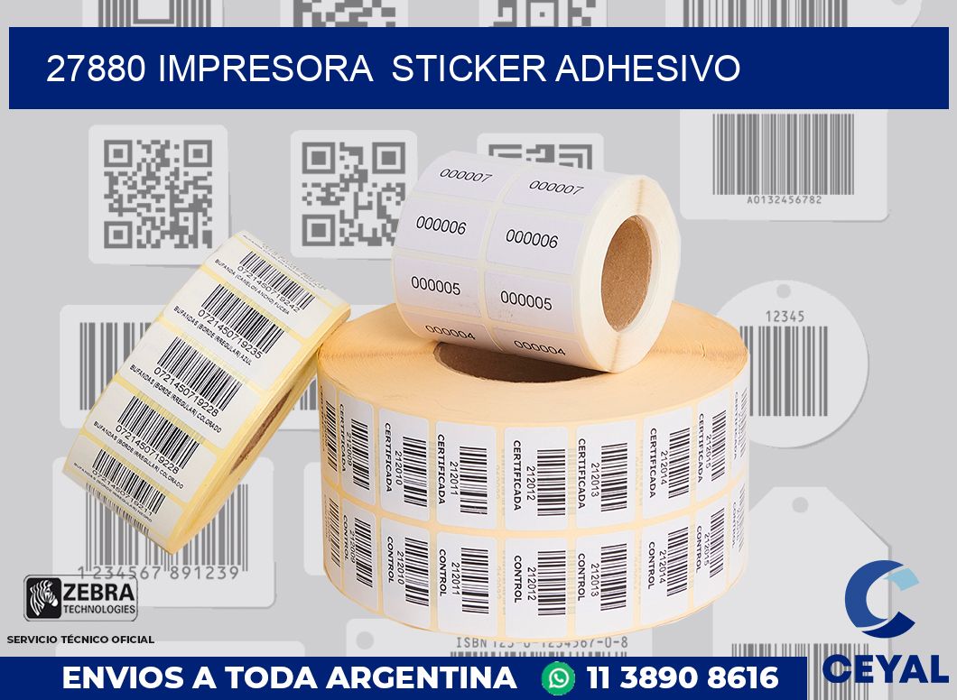 27880 impresora  sticker adhesivo