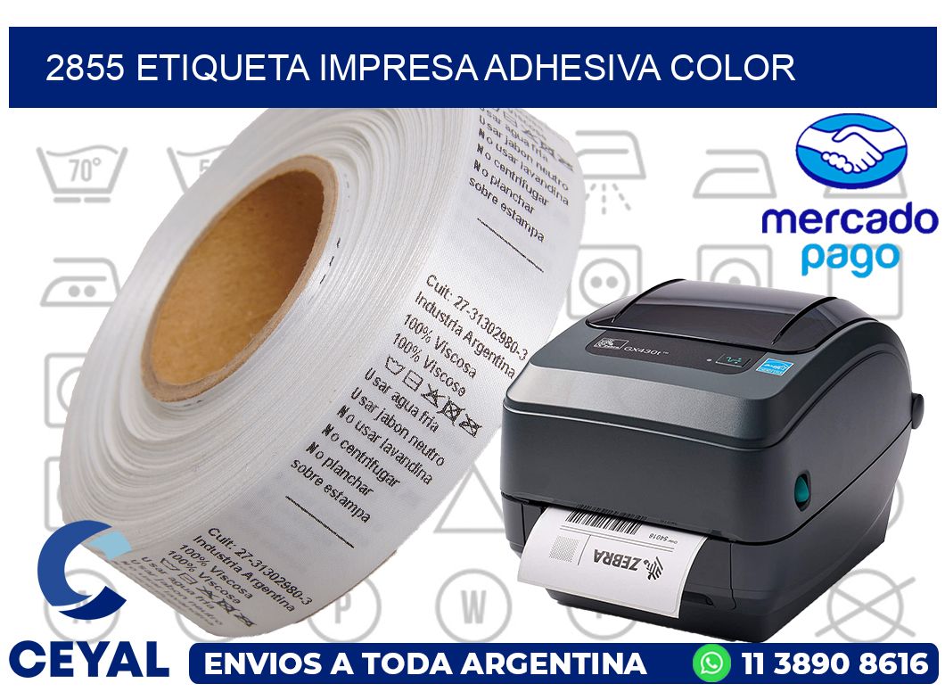 2855 ETIQUETA IMPRESA ADHESIVA COLOR