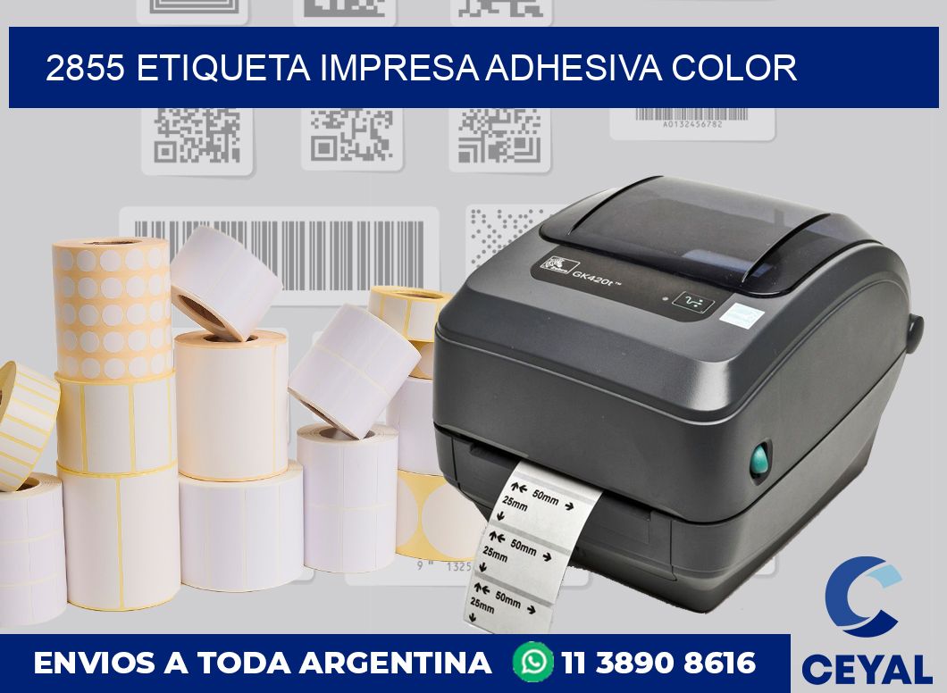 2855 ETIQUETA IMPRESA ADHESIVA COLOR
