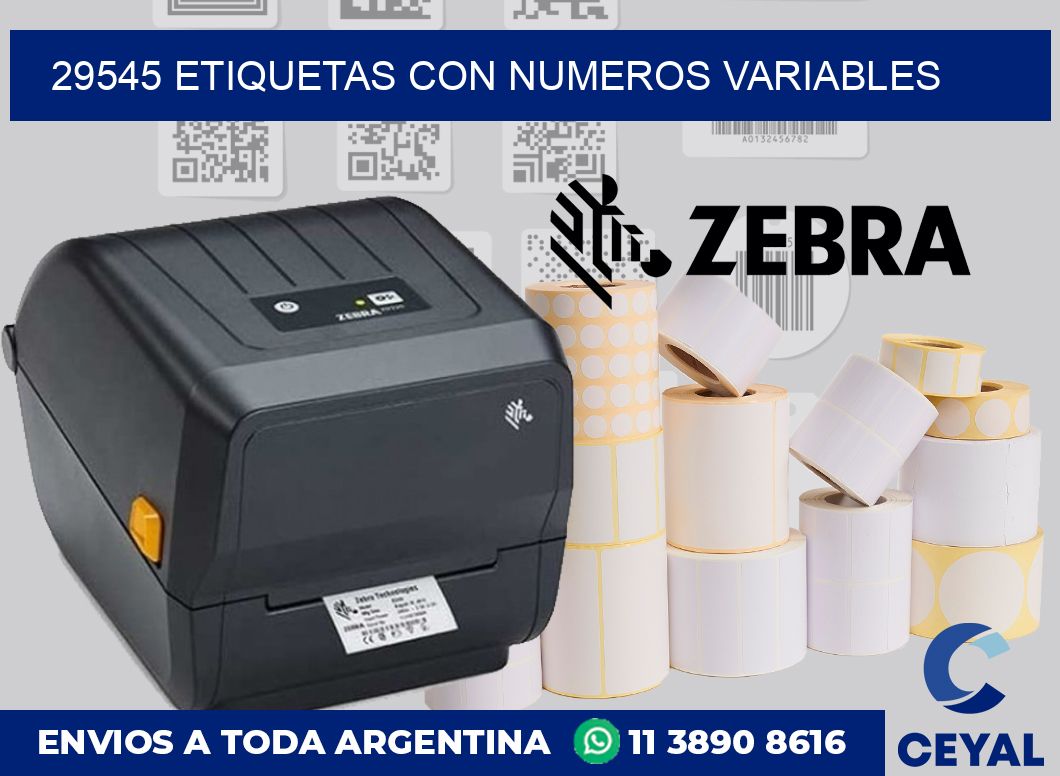 29545 ETIQUETAS CON NUMEROS VARIABLES
