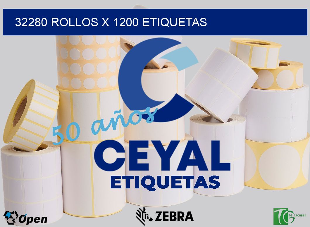 32280 Rollos x 1200 etiquetas