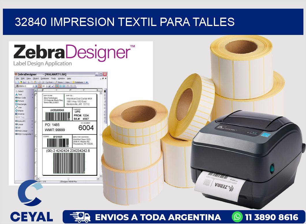 32840 IMPRESION TEXTIL PARA TALLES