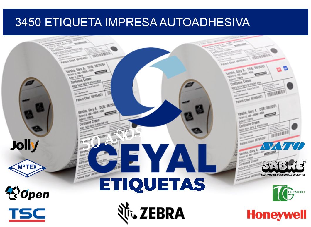 3450 ETIQUETA IMPRESA AUTOADHESIVA